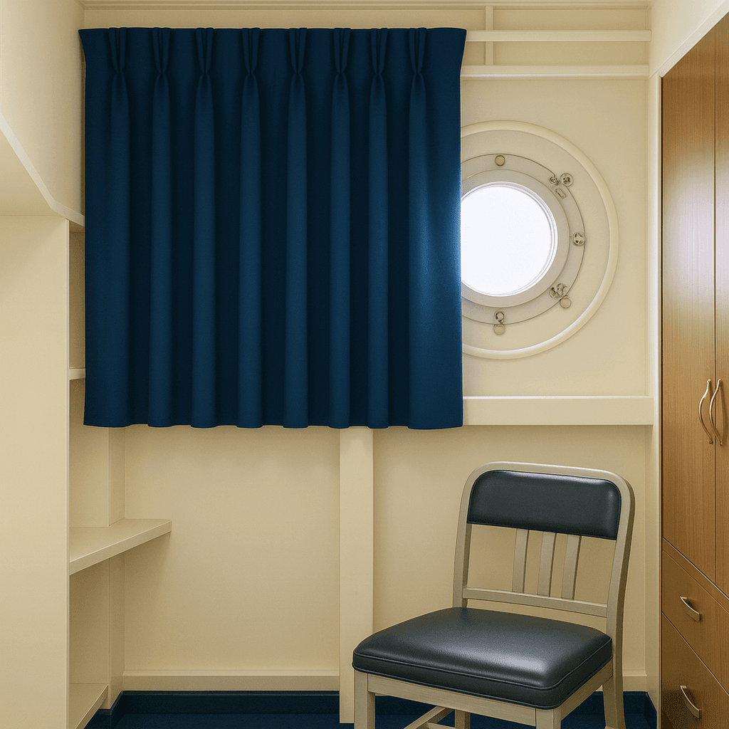 Porthole rack curtains